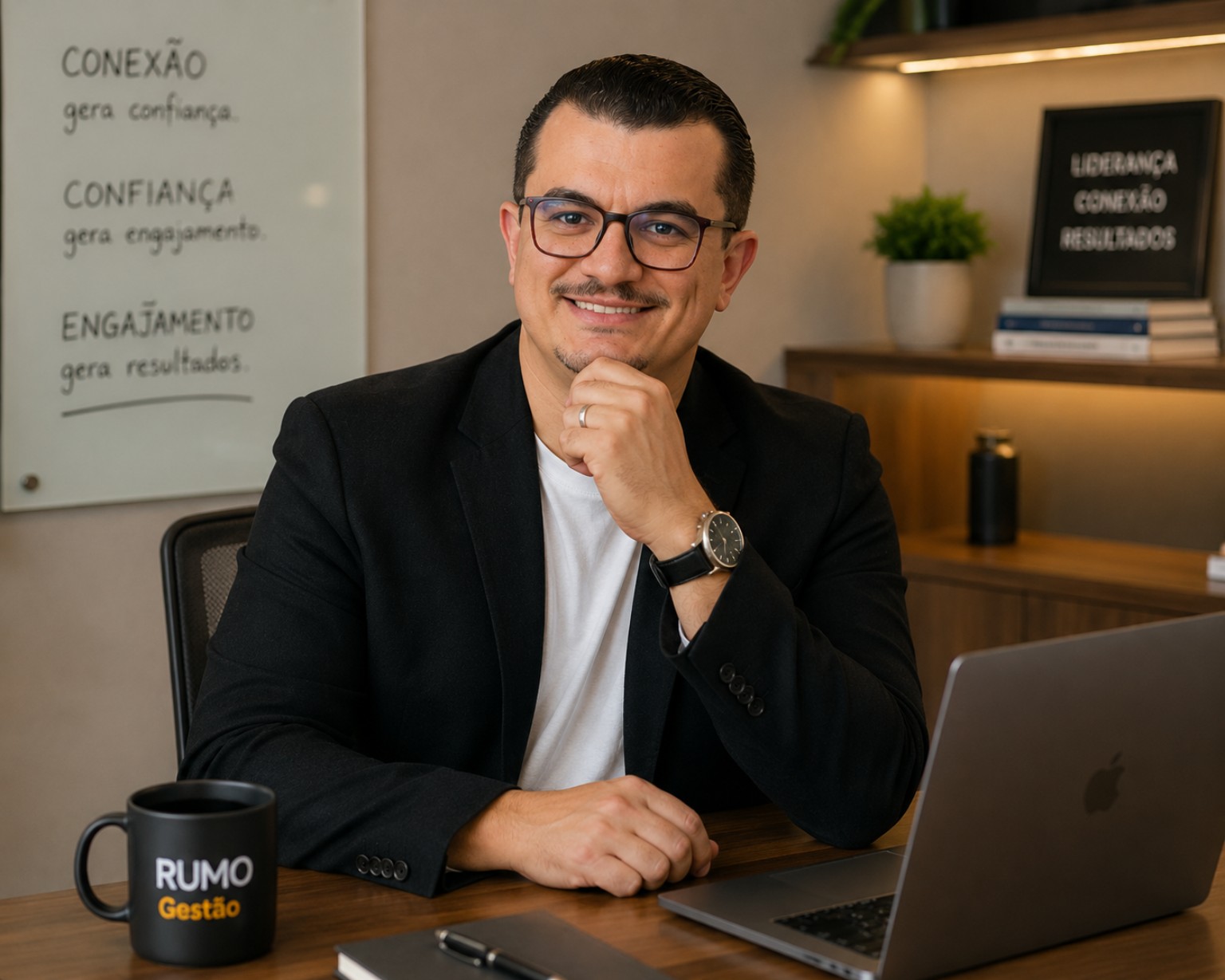 Breno Augusto Silva em seu ambiente de trabalho